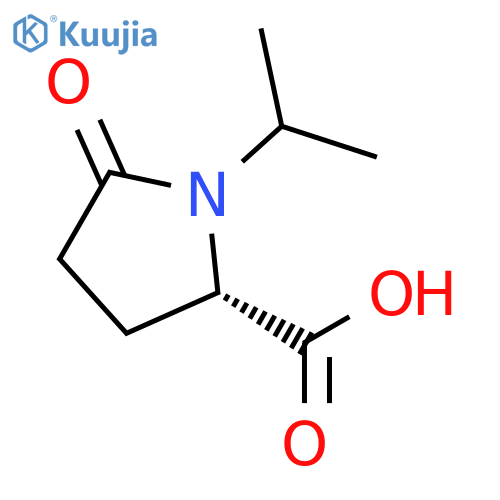 (S)-1-isopropyl-5-oxopyrrolidine-2-carboxylic acid structure