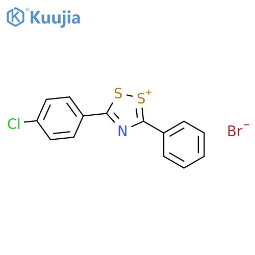 1,2,4-Dithiazol-1-ium, 3-(4-chlorophenyl)-5-phenyl-, bromide structure