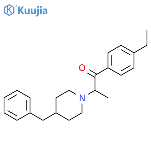 1-Propanone, 1-(4-ethylphenyl)-2-[4-(phenylmethyl)-1-piperidinyl]- structure