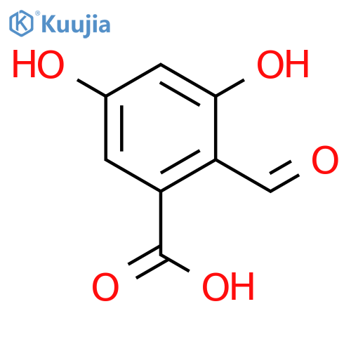 Benzoic acid, 2-formyl-3,5-dihydroxy- structure