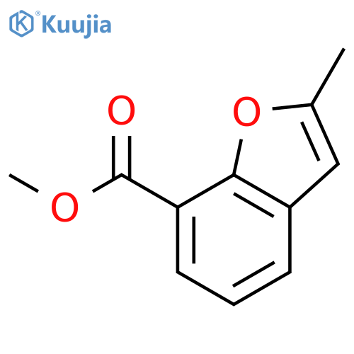 7-Benzofurancarboxylic acid, 2-methyl-, methyl ester structure