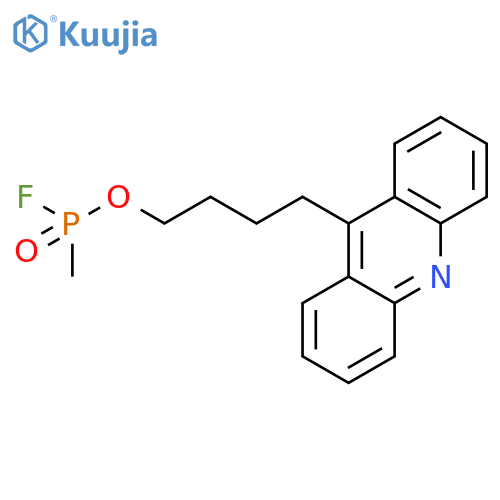 Phosphonofluoridic acid, methyl-, 4-(9-acridinyl)butyl ester structure