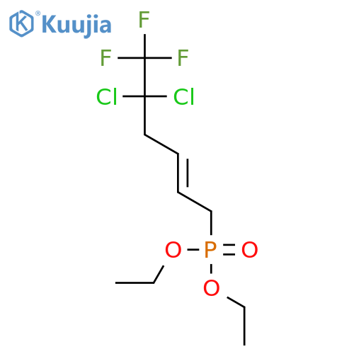 Phosphonic acid, (5,5-dichloro-6,6,6-trifluoro-2-hexenyl)-, diethyl ester structure
