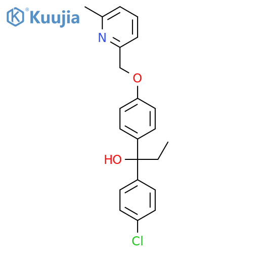 1-(4-chlorophenyl)-1-{4-[(6-methylpyridin-2-yl)methoxy]phenyl}propan-1-ol structure