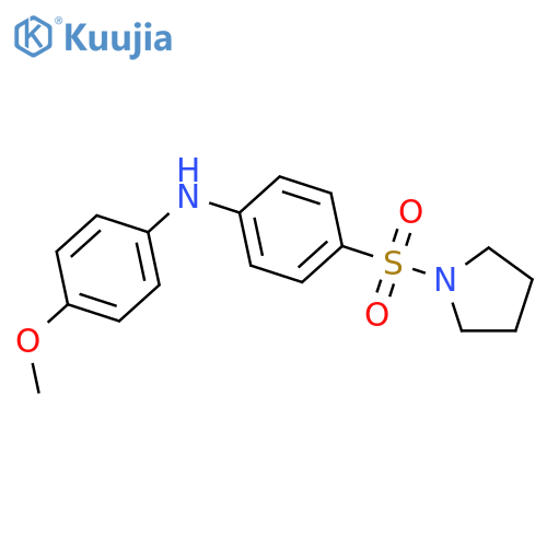 Pyrrolidine, 1-[[4-[(4-methoxyphenyl)amino]phenyl]sulfonyl]- structure