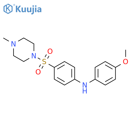 Piperazine, 1-[[4-[(4-methoxyphenyl)amino]phenyl]sulfonyl]-4-methyl- structure
