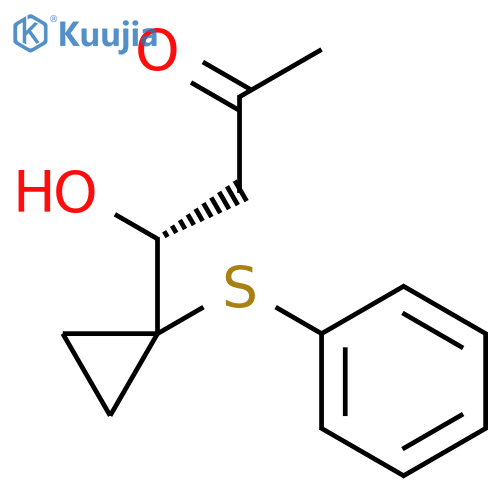 2-Butanone, 4-hydroxy-4-[1-(phenylthio)cyclopropyl]-, (4R)- structure