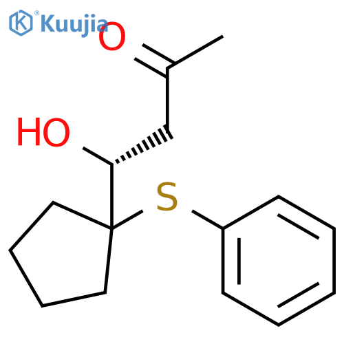2-Butanone, 4-hydroxy-4-[1-(phenylthio)cyclopentyl]-, (4R)- structure
