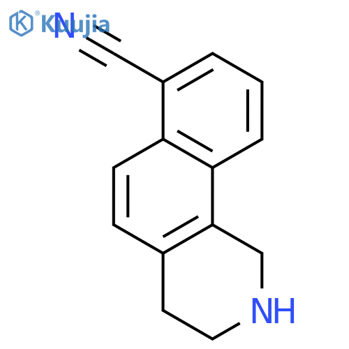 Benz[h]isoquinoline-7-carbonitrile, 1,2,3,4-tetrahydro- structure