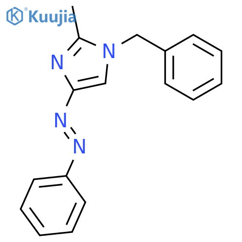 1H-Imidazole, 2-methyl-4-[(1E)-2-phenyldiazenyl]-1-(phenylmethyl)- structure