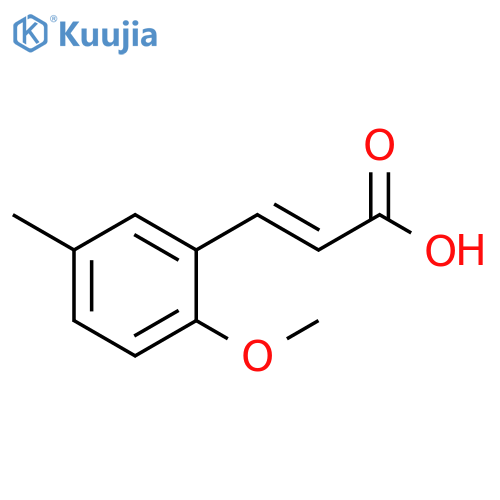 3-(2-methoxy-5-methylphenyl)prop-2-enoic acid structure