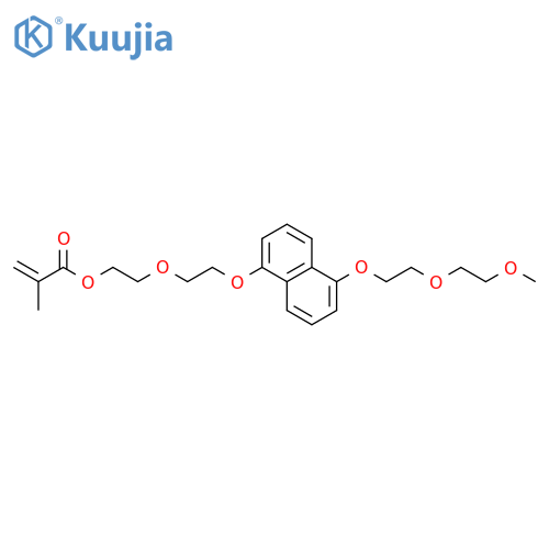 2-Propenoic acid, 2-methyl-, 2-[2-[[5-[2-(2-methoxyethoxy)ethoxy]-1-naphthalenyl]oxy]ethoxy]ethyl ester structure