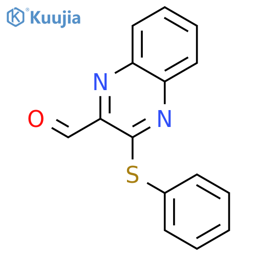 2-Quinoxalinecarboxaldehyde, 3-(phenylthio)- structure
