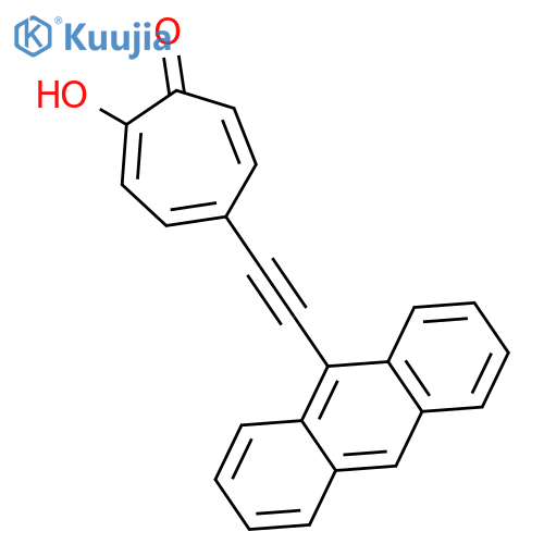2,4,6-Cycloheptatrien-1-one, 5-[2-(9-anthracenyl)ethynyl]-2-hydroxy- structure