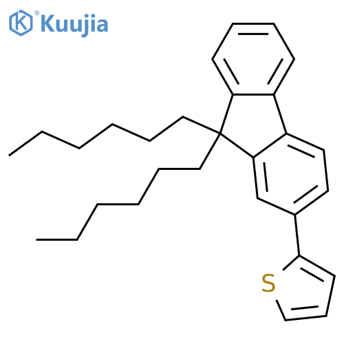 Thiophene, 2-(9,9-dihexyl-9H-fluoren-2-yl)- structure