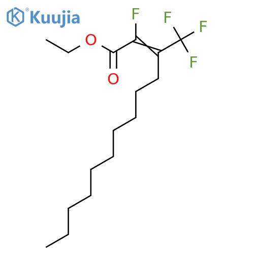 Ethyl 2-fluoro-3-(trifluoromethyl)tridec-2-enoate structure