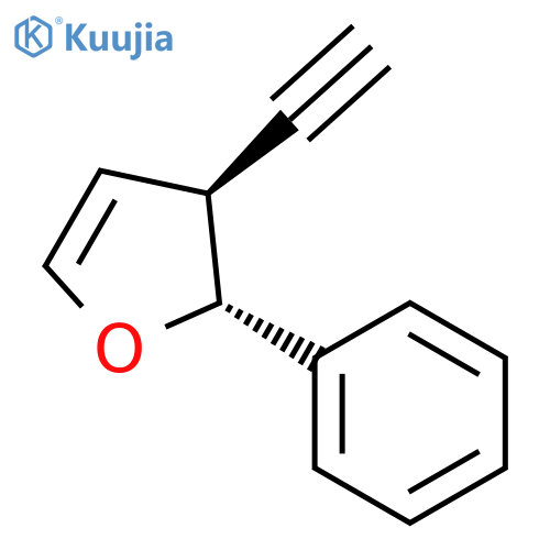 Furan, 3-ethynyl-2,3-dihydro-2-phenyl-, trans- structure