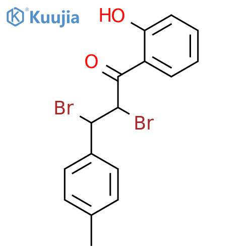 1-Propanone, 2,3-dibromo-1-(2-hydroxyphenyl)-3-(4-methylphenyl)- structure
