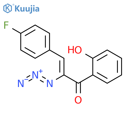 2-Propen-1-one, 2-azido-3-(4-fluorophenyl)-1-(2-hydroxyphenyl)-, (Z)- structure