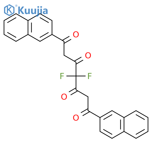 1,3,5,7-Heptanetetrone, 4,4-difluoro-1,7-di-2-naphthalenyl- structure