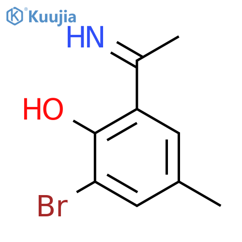 Phenol, 2-bromo-6-(1-iminoethyl)-4-methyl- structure
