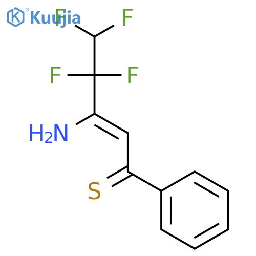 3-Amino-4,4,5,5-tetrafluoro-1-phenylpent-2-ene-1-thione structure