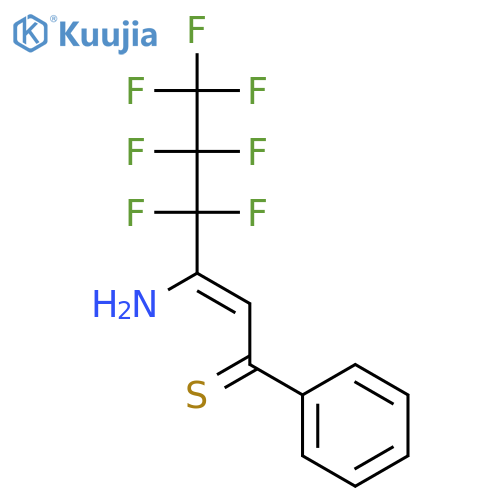 2-Hexene-1-thione, 3-amino-4,4,5,5,6,6,6-heptafluoro-1-phenyl- structure