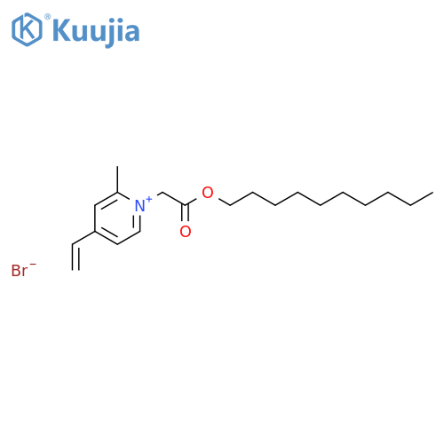 Pyridinium, 1-[2-(decyloxy)-2-oxoethyl]-4-ethenyl-2-methyl-, bromide structure