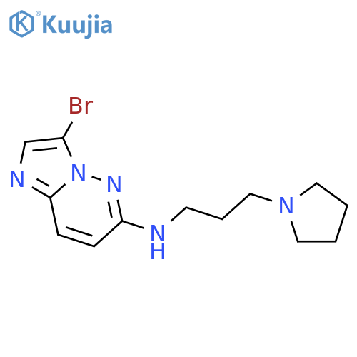 Imidazo[1,2-b]pyridazin-6-amine, 3-bromo-N-[3-(1-pyrrolidinyl)propyl]- structure