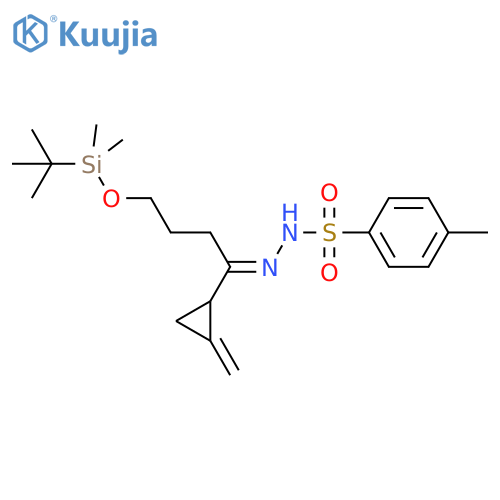 Benzenesulfonic acid, 4-methyl-,2-[4-[[(1,1-dimethylethyl)dimethylsilyl]oxy]-1-(2-methylenecyclopropyl)butylidene]hydrazide structure