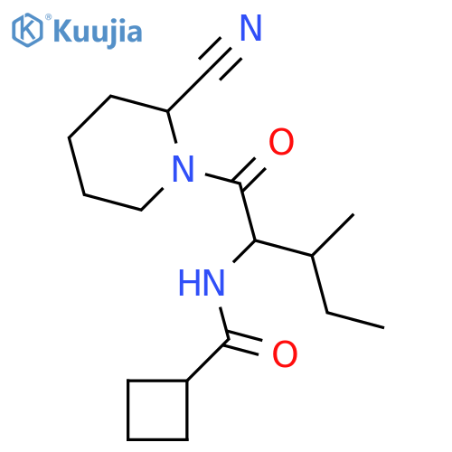 Cyclobutanecarboxamide,N-[(1S,2S)-1-[[(2S)-2-cyano-1-piperidinyl]carbonyl]-2-methylbutyl]- structure