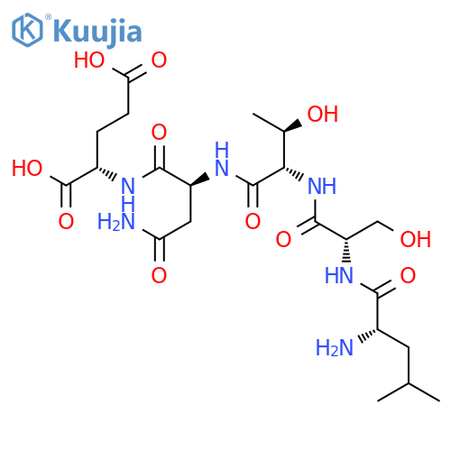 L-Glutamic acid, N-[N2-[N-(N-L-leucyl-L-seryl)-L-threonyl]-L-asparaginyl]- structure