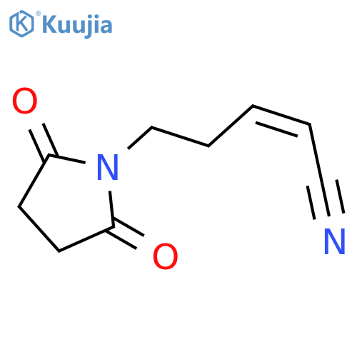 2-Pentenenitrile, 5-(2,5-dioxo-1-pyrrolidinyl)-, (Z)- structure