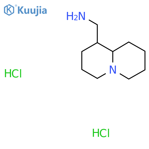 Octahydro-1H-quinolizin-1-ylmethanamine dihydrochloride structure