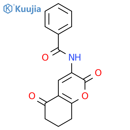 Benzamide, N-(5,6,7,8-tetrahydro-2,5-dioxo-2H-1-benzopyran-3-yl)- structure