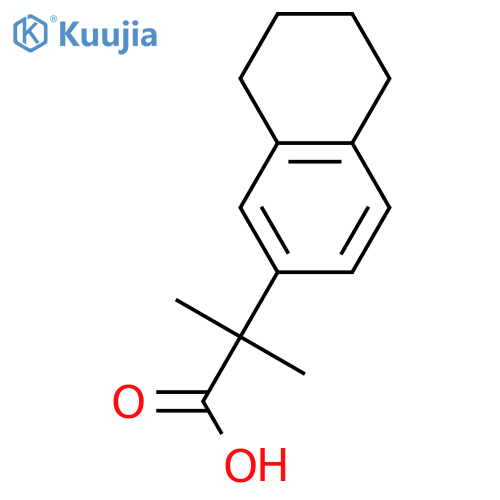 2-methyl-2-(5,6,7,8-tetrahydronaphthalen-2-yl)propanoic acid structure
