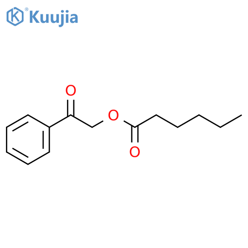 Hexanoic acid, 2-oxo-2-phenylethyl ester structure