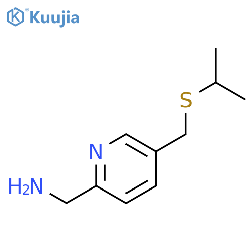 1-{5-(propan-2-ylsulfanyl)methylpyridin-2-yl}methanamine structure