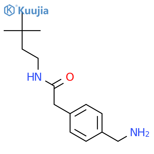 Benzeneacetamide, 4-(aminomethyl)-N-(3,3-dimethylbutyl)- structure