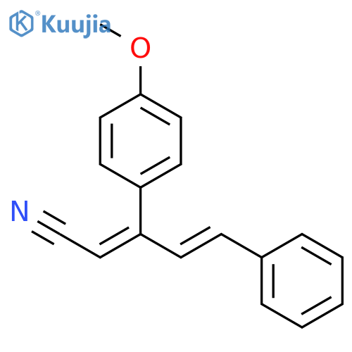 2,4-Pentadienenitrile, 3-(4-methoxyphenyl)-5-phenyl-, (2Z,4E)- structure