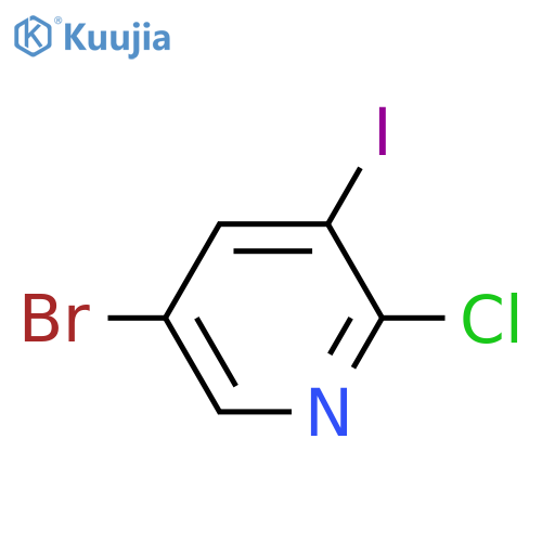 5-Bromo-2-chloro-3-iodo-pyridine structure