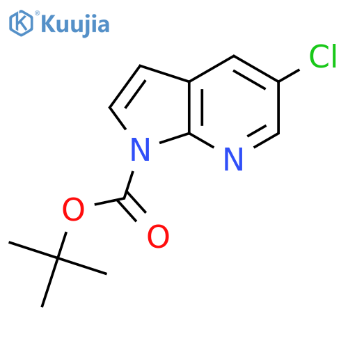 5-Chloro-pyrrolo2,3-bpyridine-1-carboxylic Acid tert-butyl ester structure