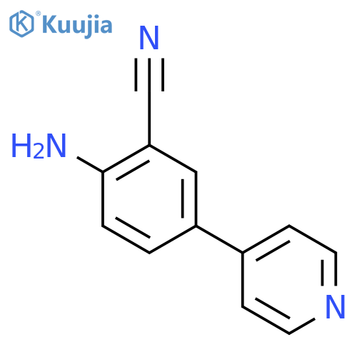Benzonitrile, 2-amino-5-(4-pyridinyl)- structure