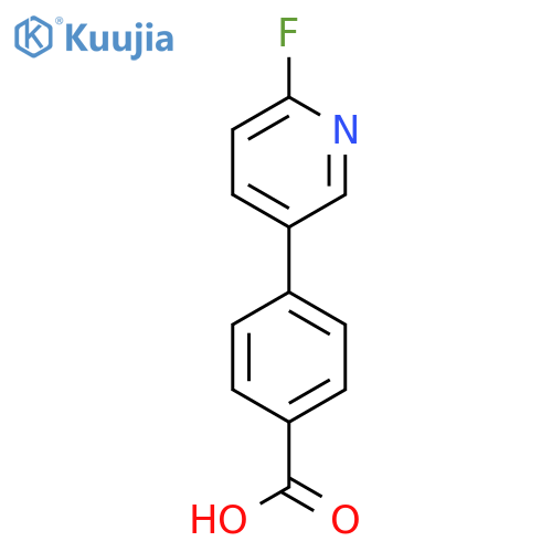 4-(6-Fluoropyridin-3-yl)benzoic acid structure