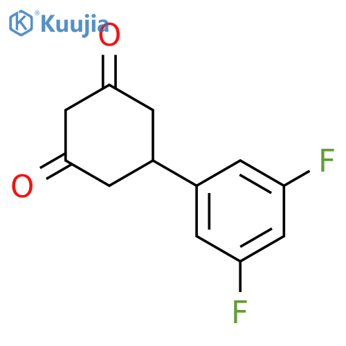 5-(3,5-Difluorophenyl)cyclohexane-1,3-dione structure