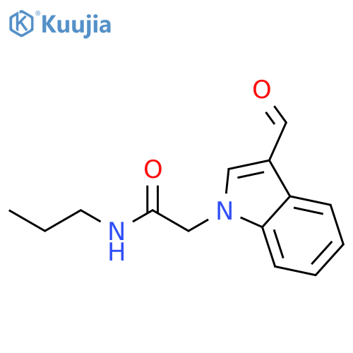 1H-INDOLE-1-ACETAMIDE, 3-FORMYL-N-PROPYL- structure
