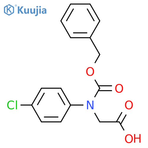 2-{(benzyloxy)carbonylamino}-2-(4-chlorophenyl)acetic acid structure