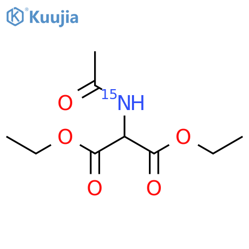 Propanedioic acid,2-(acetylamino-15N)-, 1,3-diethyl ester structure