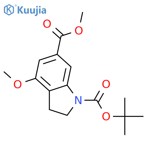 1-tert-Butyl 6-Methyl 2,3-dihydro-1H-indole-1,6-dicarboxylate structure