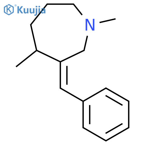 1H-Azepine, hexahydro-1,4-dimethyl-3-(phenylmethylene)-, (3Z)- structure